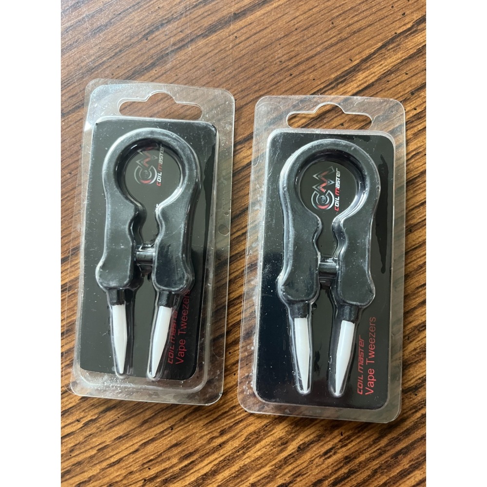 2 Coil Master Stainless Steel Ceramic Tweezers Heat Resistant Non Conductive tip